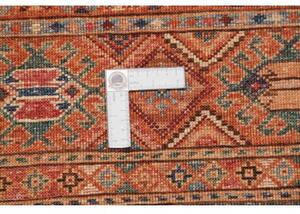 Tappeto Samarkand Geometrico Terracotta Azzurro Corsia 81x302 Cm