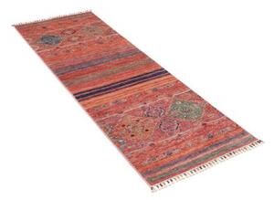 Tappeto Istintia Geometrico Rosso Mattone Blu Corsia 61x173 Cm