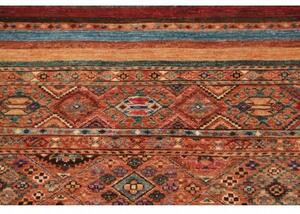 Tappeto Samarkand Geometrico Terracotta Azzurro Corsia 81x302 Cm
