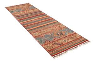 Tappeto Samarkand Geometrico Rosso Blu Corsia 82x248 Cm