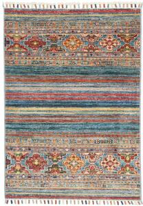 Tappeto Istintia Geometrico Blu Cielo Rosso Mattone 64x89 Cm