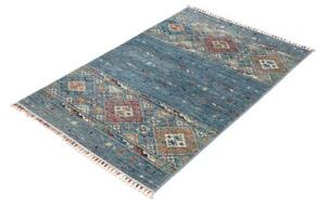 Tappeto Istintia Geometrico Blu Petrolio Rosso Mattone 81x124 Cm