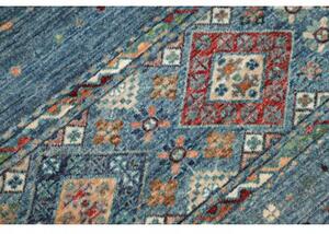 Tappeto Istintia Geometrico Blu Petrolio Rosso Mattone 81x124 Cm