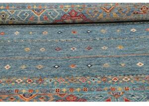 Tappeto Istintia Geometrico Blu Petrolio Rosso Mattone 99x160 Cm
