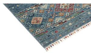 Tappeto Istintia Geometrico Blu Petrolio Rosso Mattone 81x124 Cm