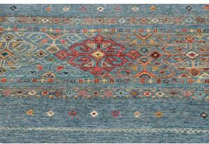 Tappeto Istintia Geometrico Blu Petrolio Rosso Mattone 99x160 Cm