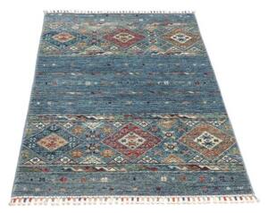 Tappeto Istintia Geometrico Blu Petrolio Rosso Mattone 81x124 Cm