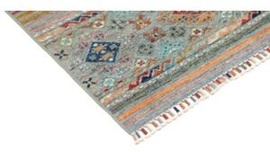 Tappeto Istintia Geometrico Azzurro Arancione 81x124 Cm