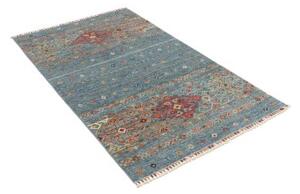 Tappeto Istintia Geometrico Blu Petrolio Rosso Mattone 99x160 Cm