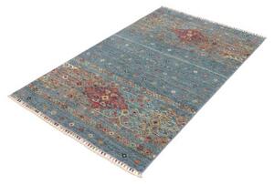 Tappeto Istintia Geometrico Blu Petrolio Rosso Mattone 99x160 Cm
