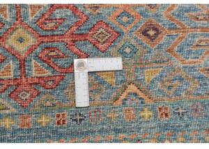 Tappeto Istintia Geometrico Blu Petrolio Rosso Mattone 99x160 Cm