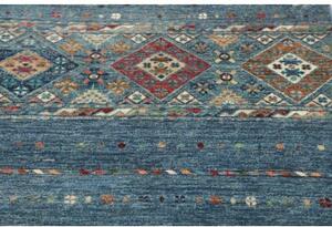 Tappeto Istintia Geometrico Blu Petrolio Rosso Mattone 81x124 Cm