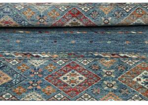 Tappeto Istintia Geometrico Blu Petrolio Rosso Mattone 81x124 Cm