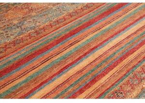 Tappeto Samarkand Geometrico Rosso Ruggine Blu Pavone 244x307 Cm