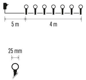 Catena LED da esterno natalizia 40xLED/9m IP44 rosa