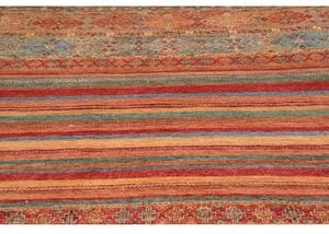 Tappeto Samarkand Geometrico Rosso Ruggine Blu Pavone 244x307 Cm