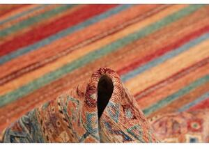 Tappeto Samarkand Geometrico Rosso Ruggine Blu Pavone 244x307 Cm