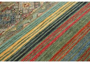Tappeto Istintia Geometrico Verde Salvia Rosso Mattone 122x180 Cm