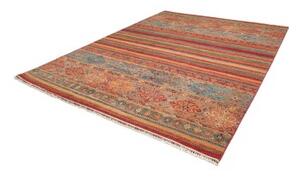 Tappeto Samarkand Geometrico Rosso Ruggine Blu Pavone 244x307 Cm
