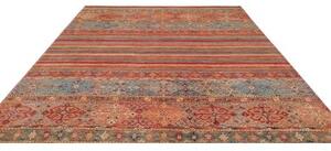 Tappeto Samarkand Geometrico Rosso Mattone Blu Petrolio 252x310 Cm