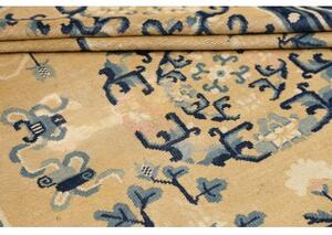 Tappeto Antik Medaglione Floreale Beige Blu 121x200 Cm
