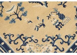 Tappeto Antik Medaglione Floreale Beige Blu 121x200 Cm