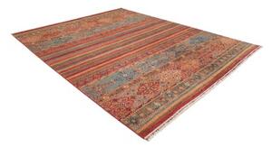 Tappeto Samarkand Geometrico Rosso Mattone Blu Petrolio 252x310 Cm