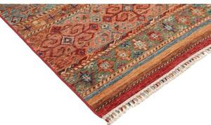 Tappeto Samarkand Geometrico Rosso Mattone Blu Petrolio 252x310 Cm