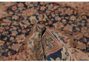 Tappeto Antik Medaglione Floreale Rosa Antico Blu Scuro 128x200 Cm