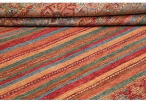 Tappeto Samarkand Geometrico Rosso Mattone Blu Petrolio 252x310 Cm