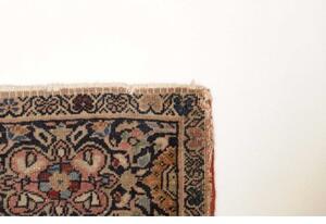 Tappeto Antik Medaglione Floreale Rosa Antico Blu Scuro 128x200 Cm