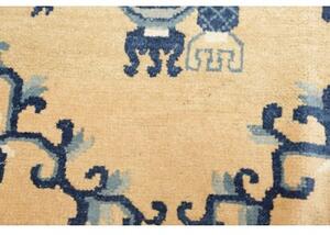 Tappeto Antik Medaglione Floreale Beige Blu 121x200 Cm