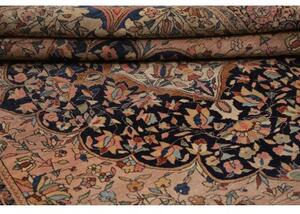 Tappeto Antik Medaglione Floreale Rosa Antico Blu Scuro 128x200 Cm
