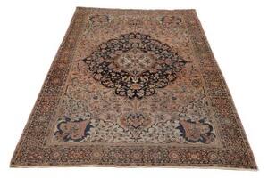 Tappeto Antik Medaglione Floreale Rosa Antico Blu Scuro 128x200 Cm