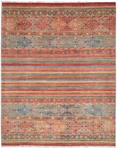 Tappeto Samarkand Geometrico Rosso Mattone Blu Petrolio 252x310 Cm