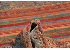 Tappeto Samarkand Geometrico Rosso Mattone Blu Petrolio 252x310 Cm