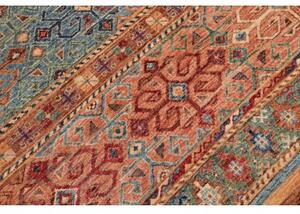 Tappeto Samarkand Geometrico Rosso Mattone Blu Petrolio 252x310 Cm