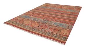 Tappeto Samarkand Geometrico Rosso Mattone Blu Petrolio 252x310 Cm