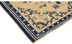 Tappeto Antik Medaglione Floreale Beige Blu 121x200 Cm