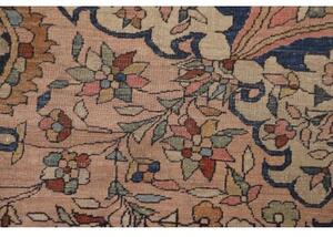 Tappeto Antik Medaglione Floreale Rosa Antico Blu Scuro 128x200 Cm