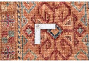 Tappeto Samarkand Geometrico Rosso Mattone Blu Petrolio 252x310 Cm
