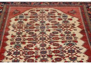 Tappeto Antik Stilizzato Rosso Mattone Avorio 140x185 Cm