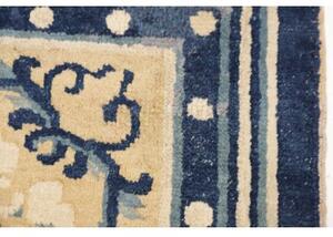 Tappeto Antik Medaglione Floreale Beige Blu 121x200 Cm