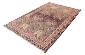 Tappeto Antik Floreale Rosso Scuro Avorio 138x206 Cm