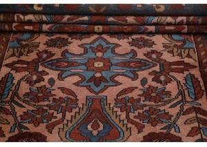 Tappeto Antik Medaglione Floreale Rosa Blu 106x197 Cm