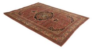 Tappeto Antik Medaglione Floreale Rosso Blu Scuro 160x220 Cm