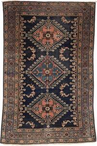 Tappeto Antik Stilizzato Blu Scuro Rosa Antico 97x150 Cm