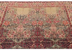 Tappeto Antik Floreale Rosso Scuro Avorio 138x206 Cm