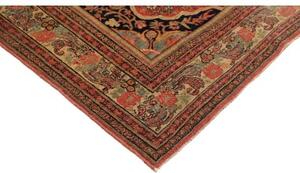 Tappeto Antik Medaglione Floreale Rosso Blu Scuro 160x220 Cm