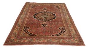 Tappeto Antik Medaglione Floreale Rosso Blu Scuro 160x220 Cm